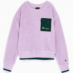 Champion UO Exclusive Purple Sherpa Pull-Over